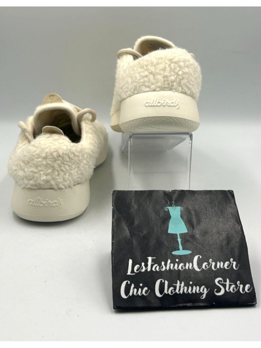 NWOB Allbirds Women's Cream Wool Runner Fluffs Casual Lace-Up Sneakers Sz 8 3279 - Picture 7 of 16